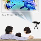 C6 1G+8G Android System Intelligent DLP HD Mini Projector Portable Home Mobile Phone Projector，, US Plug  (Black), EU Plug (Black), UK Plug (Black), AU Plug (Black), US Plug (White), AU Plug (White)