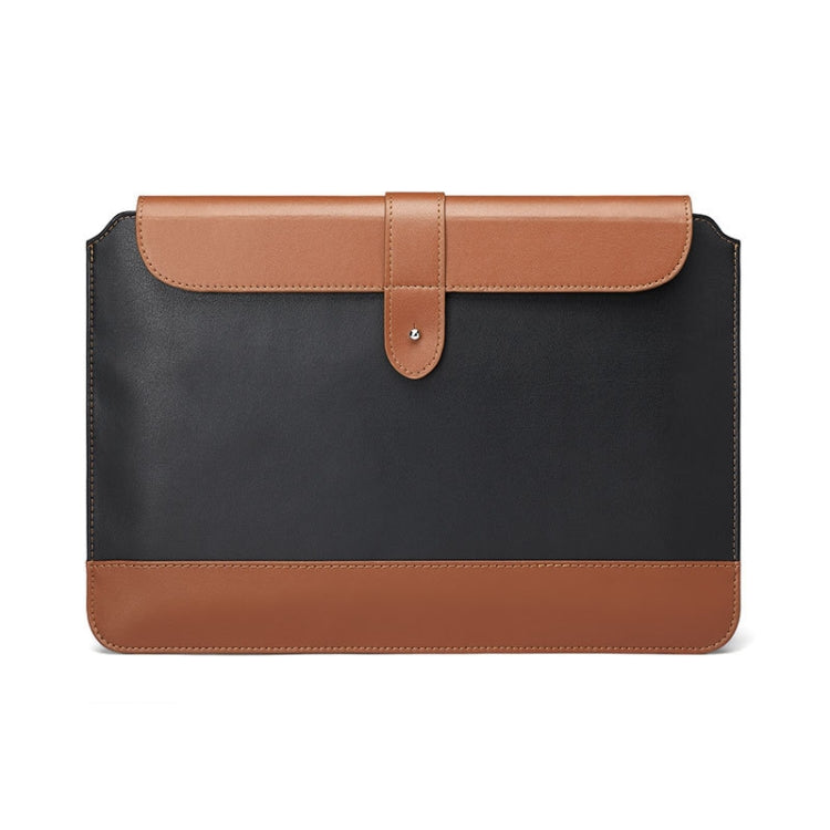 Horizontal Microfiber Color Matching Notebook Liner Bag, Style:, Liner Bag (Black + Brown)  11  -12 Inch, Liner Bag (Black + Brown)  13  -14 Inch, Liner Bag (Black + Brown)  14-15.4 Inch, Liner Bag  (Blue + Brown) 11  -12 Inch                          ...