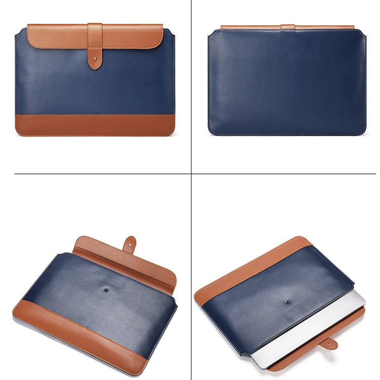 Horizontal Microfiber Color Matching Notebook Liner Bag, Style:, Liner Bag (Black + Brown)  11  -12 Inch, Liner Bag (Black + Brown)  13  -14 Inch, Liner Bag (Black + Brown)  14-15.4 Inch, Liner Bag  (Blue + Brown) 11  -12 Inch                          ...