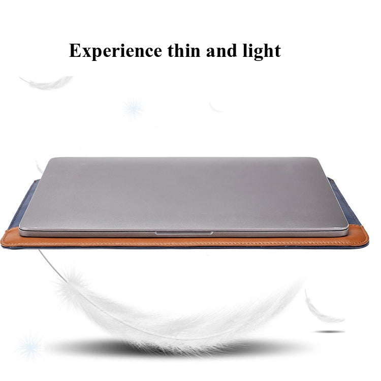 Horizontal Microfiber Color Matching Notebook Liner Bag, Style:, Liner Bag (Black + Brown)  11  -12 Inch, Liner Bag (Black + Brown)  13  -14 Inch, Liner Bag (Black + Brown)  14-15.4 Inch, Liner Bag  (Blue + Brown) 11  -12 Inch                          ...