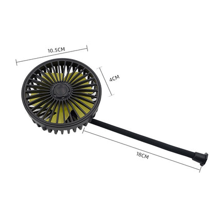 F408 Car Silicone Hose Fan Multi-Angle Adjustment USB Fan, F408