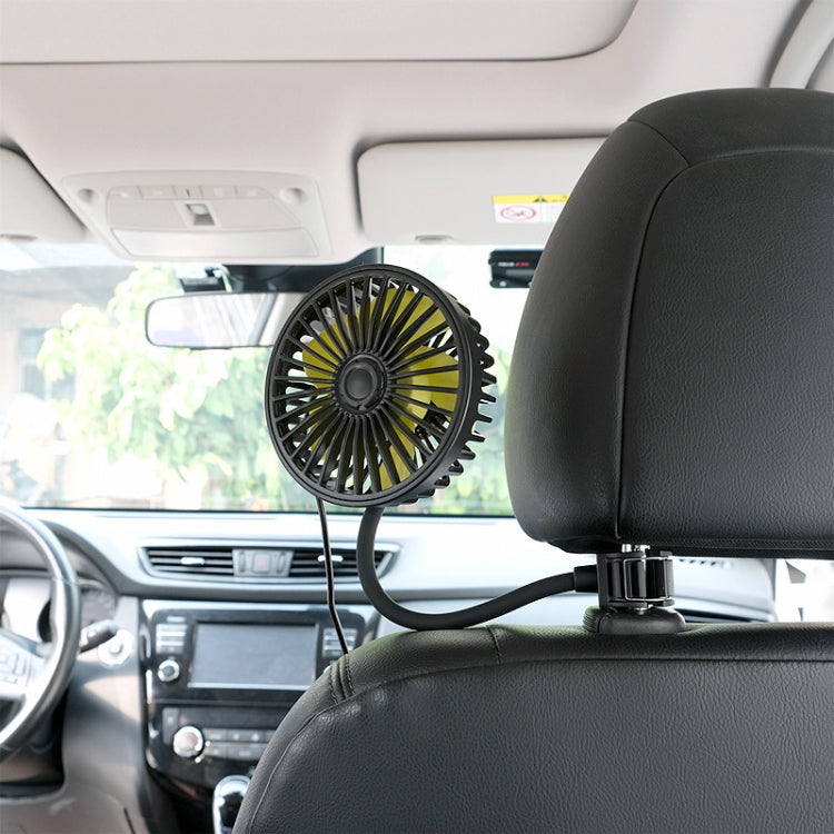 F408 Car Silicone Hose Fan Multi-Angle Adjustment USB Fan, F408