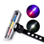 Bicycle Light USB Charging LED Warning Light Night Riding COB Tail Light, Specification:, 7505C Red White Blue Light, 7505A Single Red Light, 7505B Red White Light, 7505 Red Blue Light