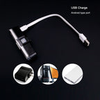 Bicycle Light USB Charging LED Warning Light Night Riding COB Tail Light, Specification:, 7505C Red White Blue Light, 7505A Single Red Light, 7505B Red White Light, 7505 Red Blue Light