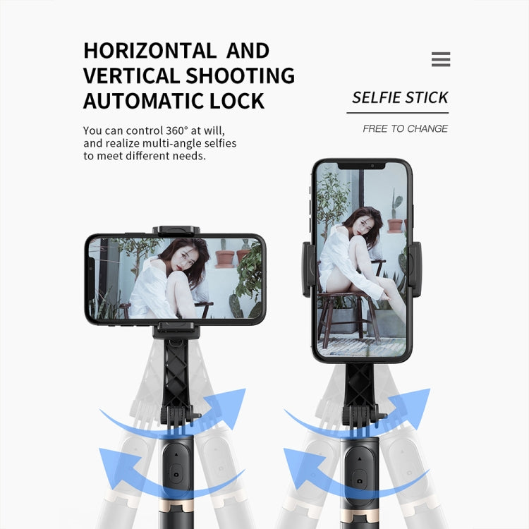 CYKE Q08 Anti-Shake Gimbal Bluetooth Selfie Stick Handheld Phone Live Tripod, No light Version