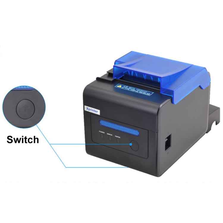 Xprinter XP-C300H 80mm Sound And Light Alarm Store Cashier Rreceipt Thermal Printer, USB+COM+LAN