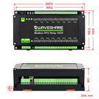 Waveshare 24921 Modbus RTU 16-Ch Relay Module, RS485 Interface, With Multiple Isolation Protection Circuits, 24921