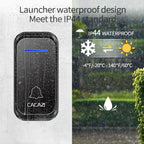 CACAZI Home Smart Digital Wireless Doorbell Remote Electronic Doorbell Elderly Pager, US Plug, EU Plug, AU Plug, UK Plug
