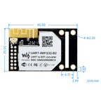 Waveshare 25116 UART to WiFi And Ethernet Module, Integrated 802.11b/g/n Module, 25116