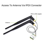 Waveshare 24780 AW-CB375NF 2.4G/5GHz Dual-Band WiFi 5 Wireless NIC, RTL8822CE-CG Core, Supports BLE