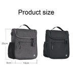 Rhinowalk RK18995 Large-capacity Aluminum Film Insulation Bicycle Head Bag with Rain Cover, Gray, Black