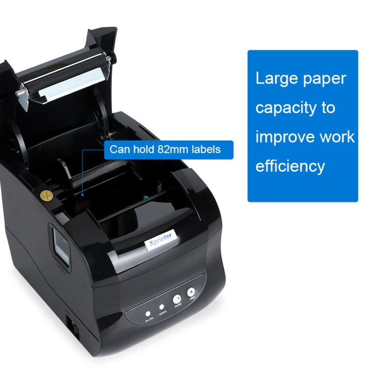 Xprinter XP-365B 80mm Thermal Label Printer Clothing Tag Supermarket Barcode Printer, US Plug, EU Plug, UK Plug, AU Plug