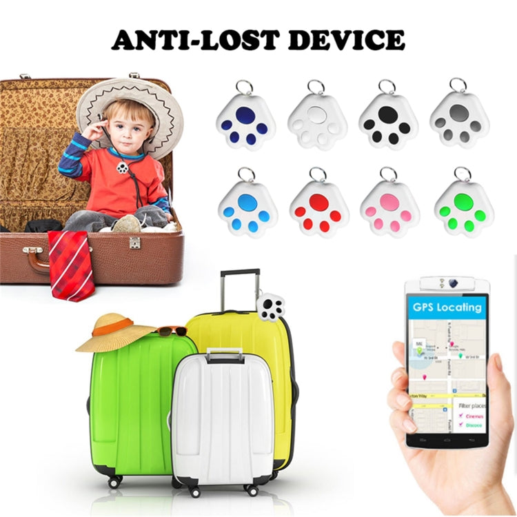 2 PCS HYC-09 Dog Paw Bluetooth Anti-Lost Device Pet Tracking Locator Keychain Smart Search Two-Way Alarm, Dog Paw White, Dog Paw Light Blue, Dog Paw Green, Dog Paw Pink, Dog Paw Red, Dog Paw Dark Blue, Dog Paw Dark Gray, Dog Paw Black
