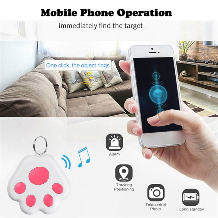 2 PCS HYC-09 Dog Paw Bluetooth Anti-Lost Device Pet Tracking Locator Keychain Smart Search Two-Way Alarm, Dog Paw White, Dog Paw Light Blue, Dog Paw Green, Dog Paw Pink, Dog Paw Red, Dog Paw Dark Blue, Dog Paw Dark Gray, Dog Paw Black
