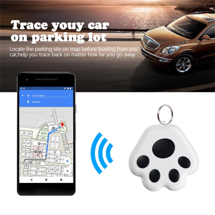 2 PCS HYC-09 Dog Paw Bluetooth Anti-Lost Device Pet Tracking Locator Keychain Smart Search Two-Way Alarm, Dog Paw White, Dog Paw Light Blue, Dog Paw Green, Dog Paw Pink, Dog Paw Red, Dog Paw Dark Blue, Dog Paw Dark Gray, Dog Paw Black