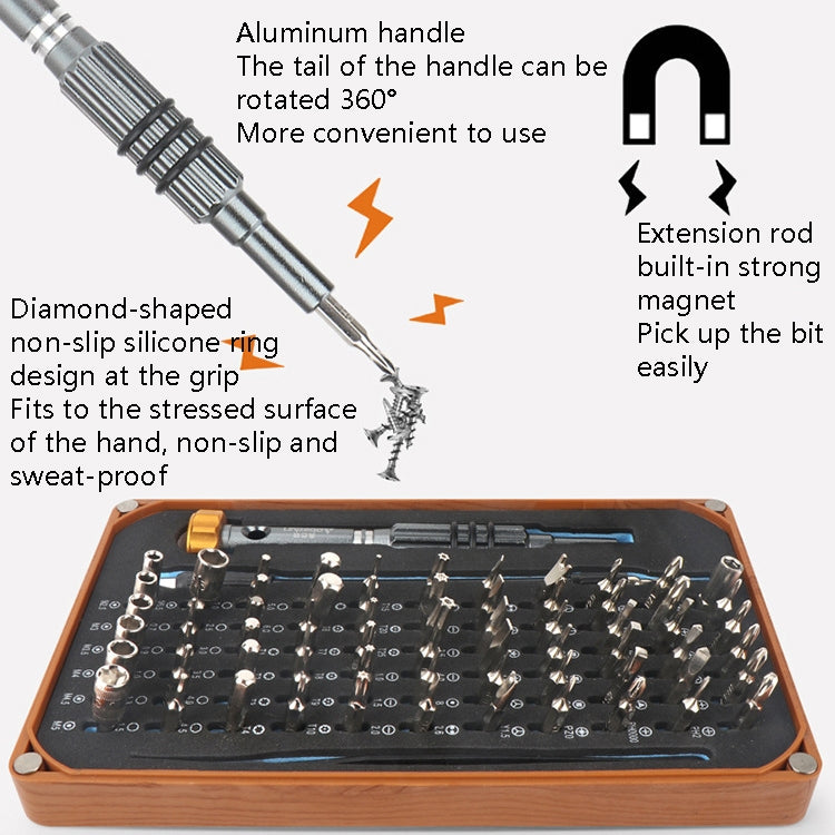 Obadun 9801 68 In 1 Screwdriver Set Manual Batch Glasses Screwdriver Hardware Repair Tool, Obadun 9801