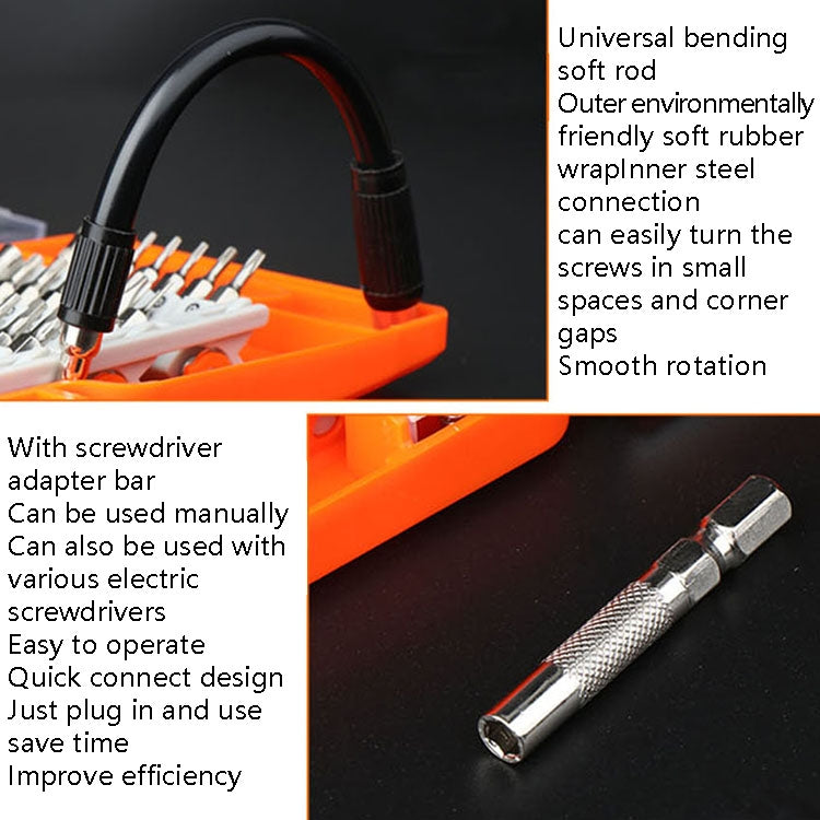 Obadun 9800 58 in 1 Screwdriver Set Manual CRV Batch Mobile Phone Disassembly Glasses Repair Tool, Obadun 9800(Orange)