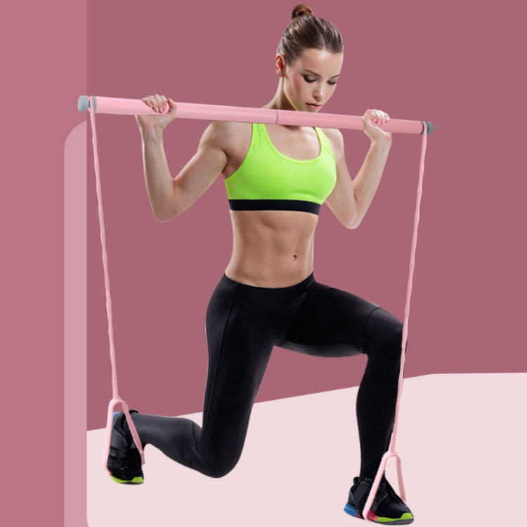 Home Pilates Bar Fitness Sports Elastic Rope Multifunctional Yoga Equipment, Pink, Blue, Orange, Black