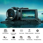 HDV265K 5K 30FPS 3.0-Inch HD Digital 3X Optical Zoom Outdoor Sports DV Camera, US Plug, EU Plug, UK Plug, AU Plug