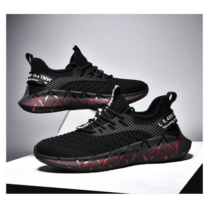 Men Lightweight Breathable Mesh Sneakers Flying Woven Casual Running Shoes, 38, 39, 40, 41, 42, 43, 44, 45, 46