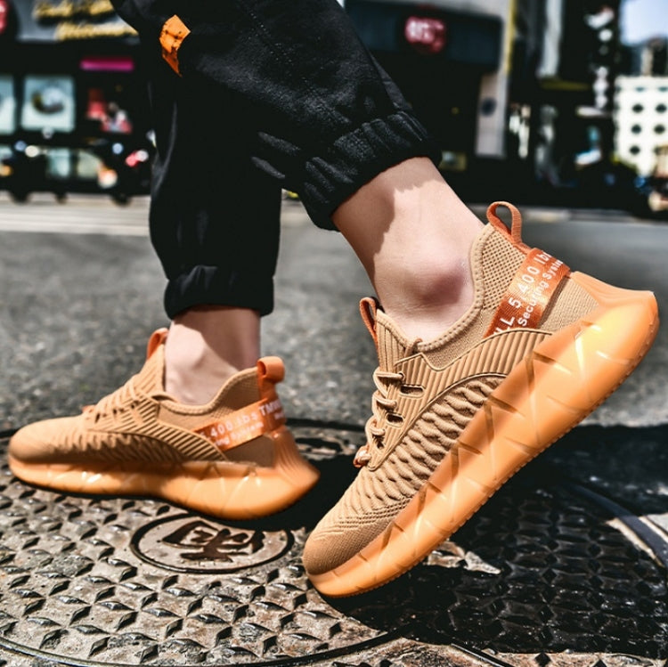 Men Lightweight Breathable Mesh Sneakers Flying Woven Casual Running Shoes, 38, 39, 40, 41, 42, 43, 44, 45, 46