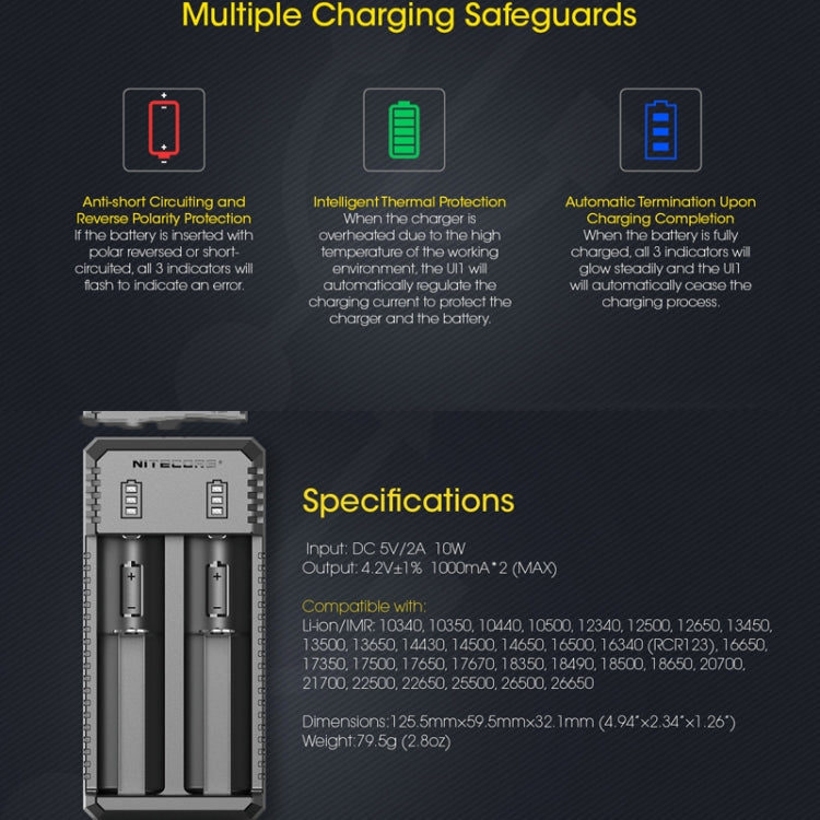 NITECORE Dual Slot Smart Charger