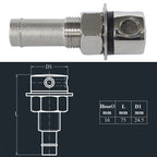 Fuel Breather Vent Straight 316 Stainless Steel  Boat Cabin Oiling Fueling Oil Port Vent Accessories, Fuel Breather Vent