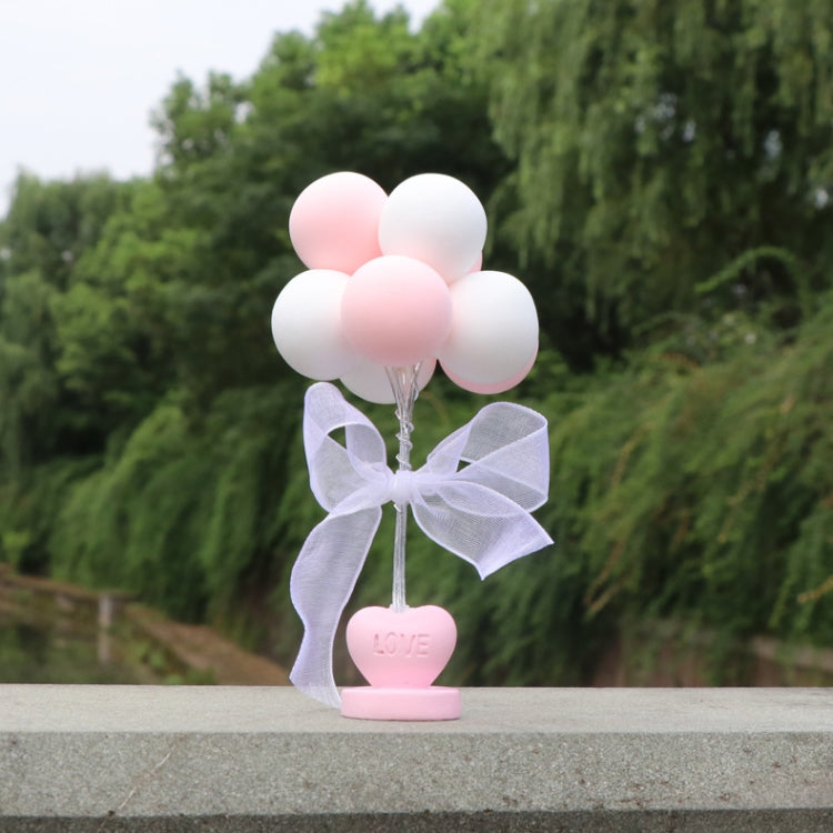6 PCS Car Ornaments Love Balloon Personality Macaron Color Car Ornament, Pink White, Green White, Gray White, Blue White, Purple White, Colorful