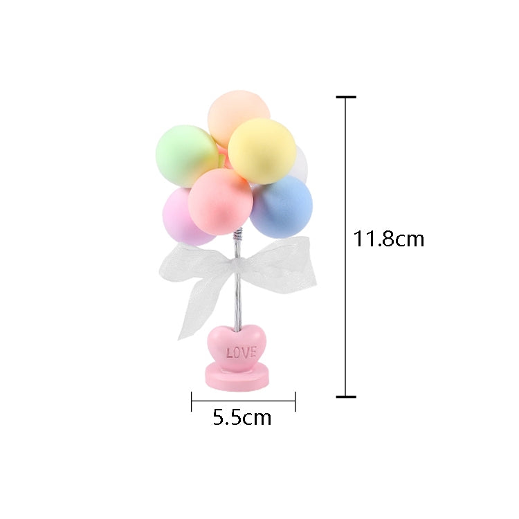 6 PCS Car Ornaments Love Balloon Personality Macaron Color Car Ornament, Pink White, Green White, Gray White, Blue White, Purple White, Colorful