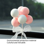 6 PCS Car Ornaments Love Balloon Personality Macaron Color Car Ornament, Pink White, Green White, Gray White, Blue White, Purple White, Colorful