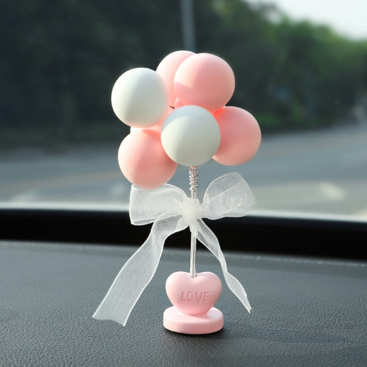 6 PCS Car Ornaments Love Balloon Personality Macaron Color Car Ornament, Pink White, Green White, Gray White, Blue White, Purple White, Colorful