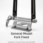 CYCLINGBOX BG-0171 Bike Aluminum Portable Quick-Removal Front Fork Fixed Frame Rear Hanging Frame Car Top Fixture Equipment, Black, Red, Titanium Color