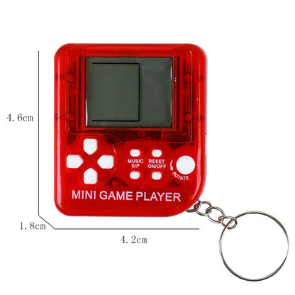 4 PCS Handheld Mini Game Console Toy Classic Brick Game Console with Keychain, 4 PCS Mini Game Console