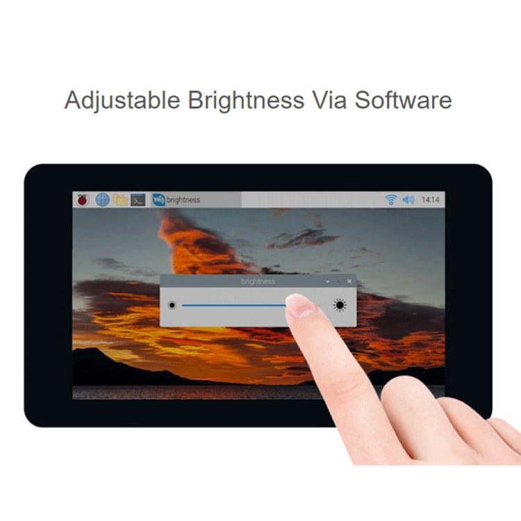 Waveshare 7 inch 800×480 IPS Capacitive Touch Display, DSI Interface, 5-Point Touch, without Case, with Case