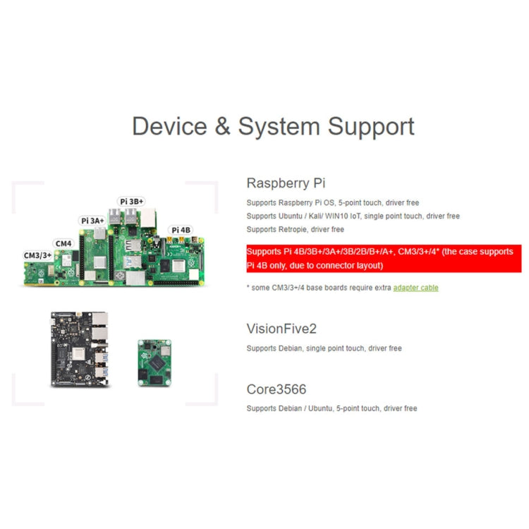 Waveshare 7 inch 800×480 IPS Capacitive Touch Display, DSI Interface, 5-Point Touch, without Case, with Case