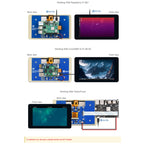 Waveshare 7 inch 800×480 IPS Capacitive Touch Display, DSI Interface, 5-Point Touch, without Case, with Case