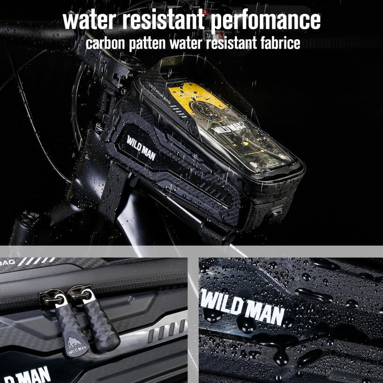 WILD MAN M20 Outdoor Cycling Bicycle Phone Touch Screen Waterproof Front Beam Bag, M20 (Green), M20 (Yellow), M20 (Gray), M20 (Black)