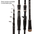 Carbon Telescopic Luya Rod Short Section Fishing Throwing Rod, 1.8m, 2.1m, 2.4m, 2.7m, 3.0m, 3.3m, 3.6m