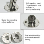 60 Degree Round Pipe Seat 316 Stainless Steel Corrosion-Resistant Marine Tube Seat, 22mm 7/8 inch, 25mm 1 inch