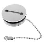38mm Stainless Steel Boat Deck Fill Filler Replacement Cap + Chain Boat Replacement Accessories, Cap + Chain