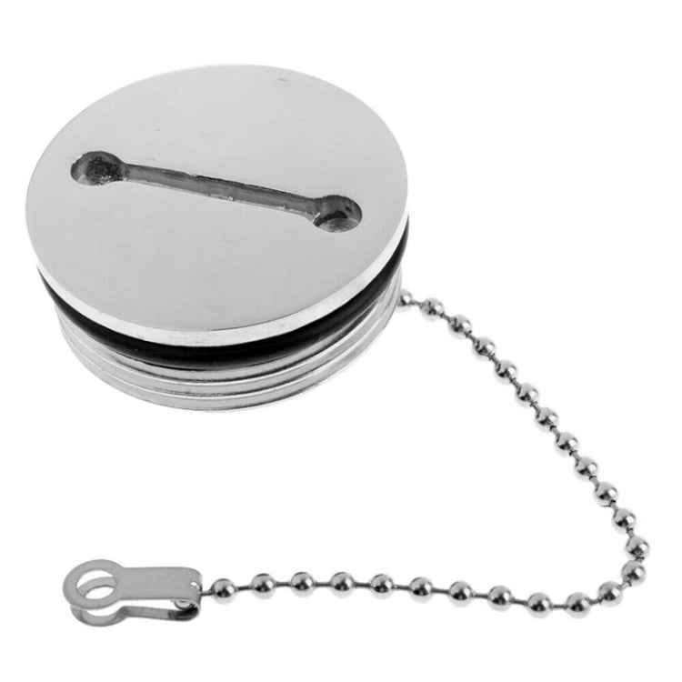 38mm Stainless Steel Boat Deck Fill Filler Replacement Cap + Chain Boat Replacement Accessories, Cap + Chain