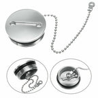 38mm Stainless Steel Boat Deck Fill Filler Replacement Cap + Chain Boat Replacement Accessories, Cap + Chain