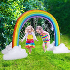 FY002 Inflatable PVC Outdoor Rainbow Arch Sprinkler Children Playing Water Toy, Rainbow Arch