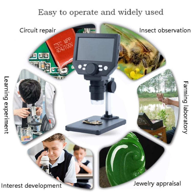 G1000 Digital Microscope HD Mobile Phone Repair Electron Microscope, Aluminum Plastic Bracket, Aluminum Alloy Bracket