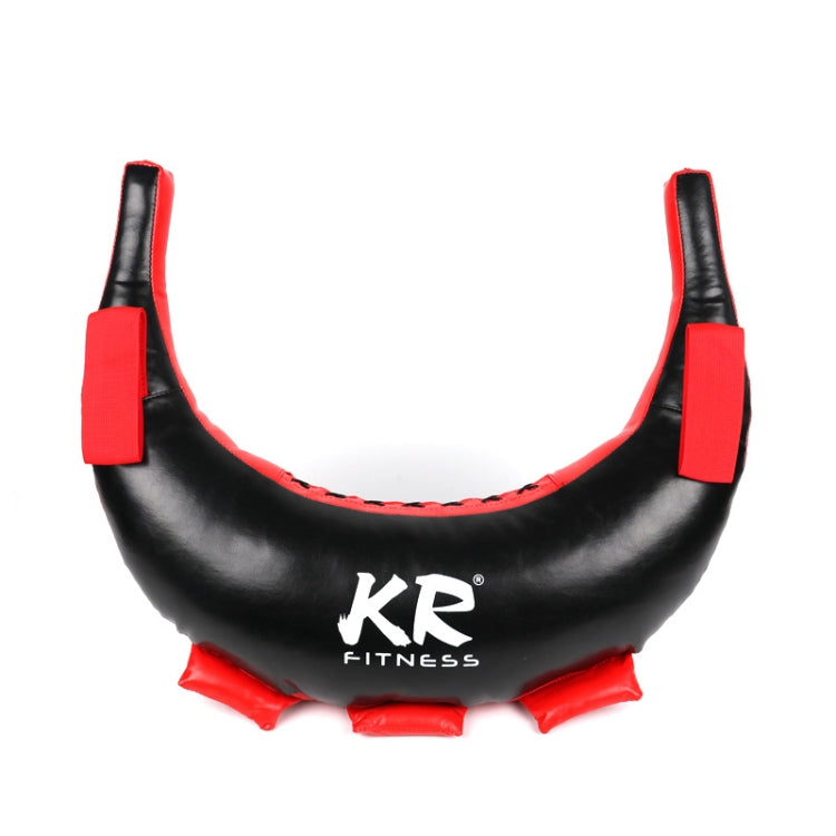 KR Fitness Training Sandbag Weight-Bearing Exercise Equipment, Croissant without Filler (Black Leather + Red Ribbon), Croissant without Filler (Black Leather + Green Ribbon), Croissant without Filler (Red Leather + Black Belt)