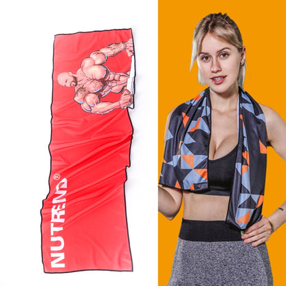 Gym Sports Cold Feeling Sweat-Absorbent Quick-Drying Cold Towel, Quick-Drying Towel, Size: 100 x 30cm(Music Festival), Quick-Drying Towel, Size: 100 x 30cm(Fire), Quick-Drying Towel, Size: 100 x 30cm(Geometric Triangle)                                 ...