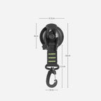 3 PCS Car Tent Suction Cup Home Users Outside Travel Portable Suction Cup Hook, Round Carabiner