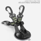3 PCS Car Tent Suction Cup Home Users Outside Travel Portable Suction Cup Hook, Round Carabiner