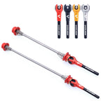 EVERDAWN Mountain Highway Bike Titanium Alloy Axis Quick Removal Rod Front And Rear Rollers Open Flower Drum Fixed Axis Trolley, 424 Red, 424 Black, 424 Titanium Color, 424 Gold