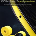 10 PCS Road Mountain Bike Anti-Stab Tire Pad Bicycle Wheel Set PVC Spoke Lining Tape, Red, Yellow
